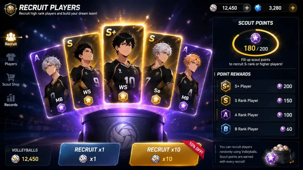 the spike mod apk recruit players